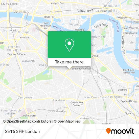 SE16 3HF map