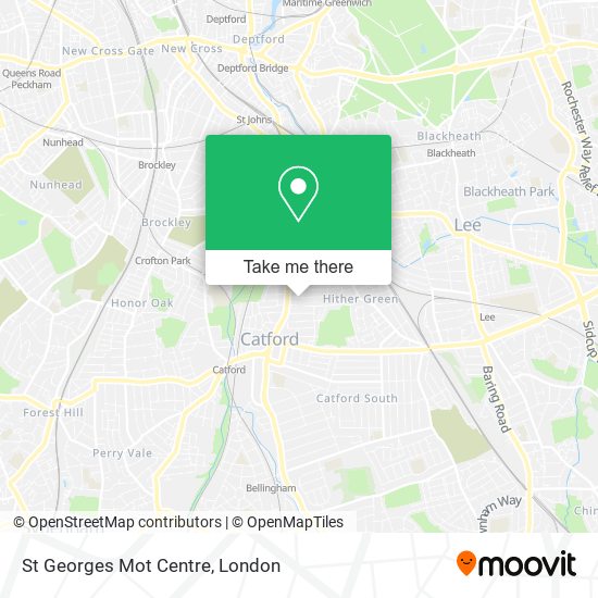 St Georges Mot Centre map