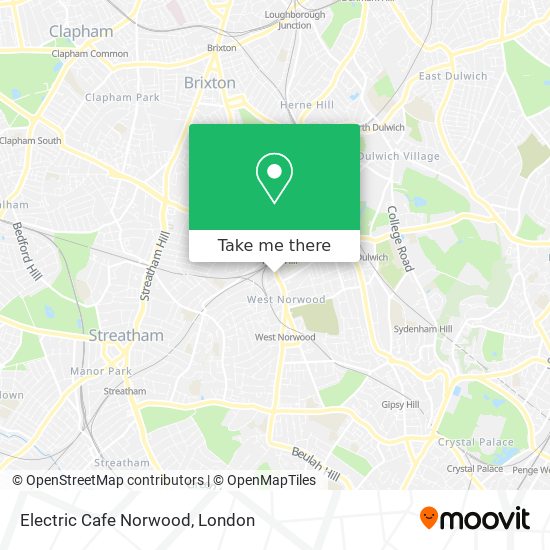 Electric Cafe Norwood map