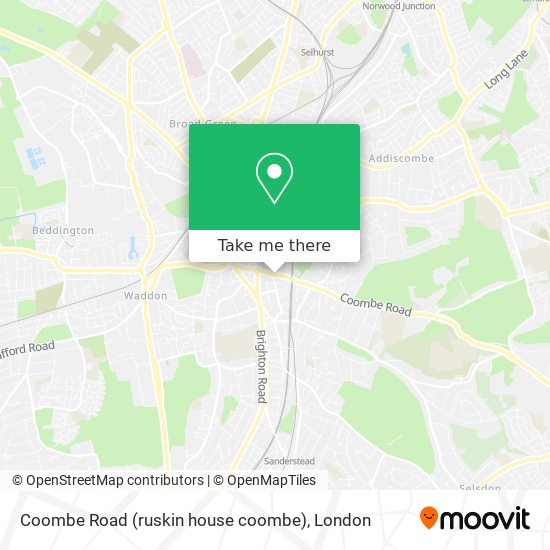 Coombe Road (ruskin house coombe) map