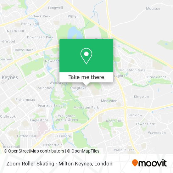 Zoom Roller Skating - Milton Keynes map