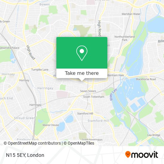 N15 5EY map