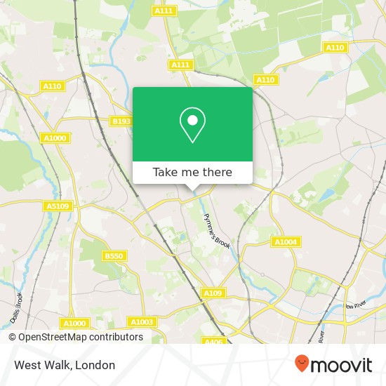 West Walk, W Walk, London, Barnet EN4 8NX, UK map