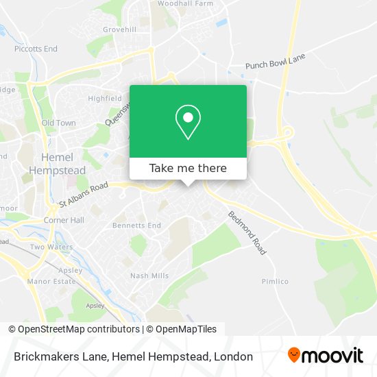 Brickmakers Lane, Hemel Hempstead map