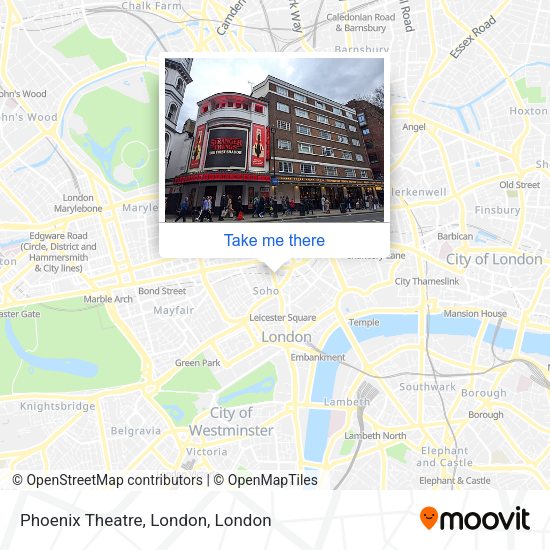 Phoenix Theatre, London map