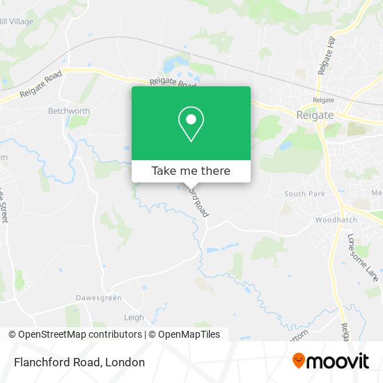 Flanchford Road map