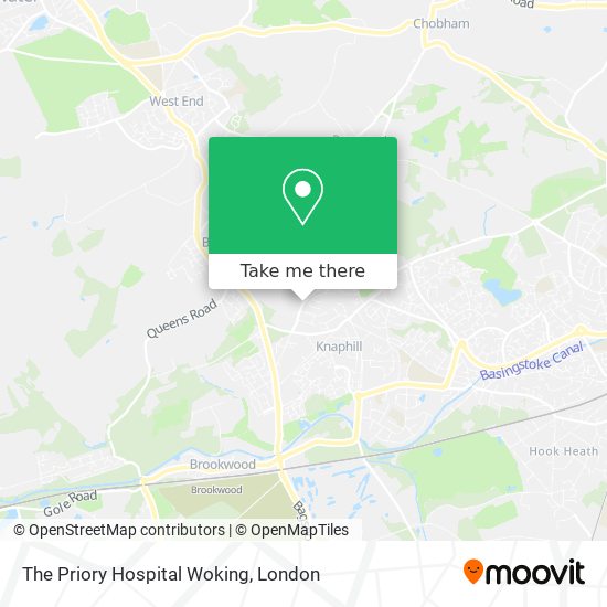 The Priory Hospital Woking map