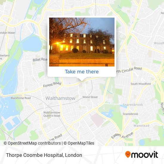 Thorpe Coombe Hospital map