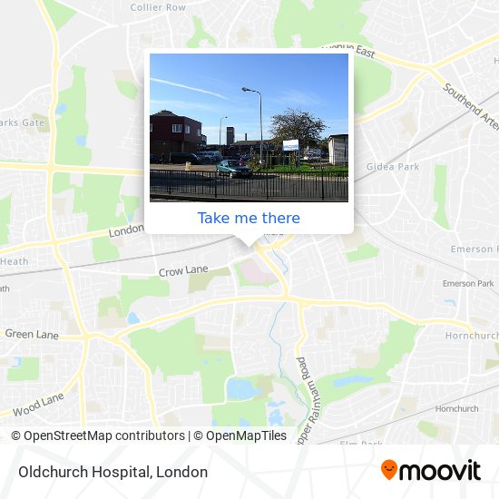 Oldchurch Hospital map