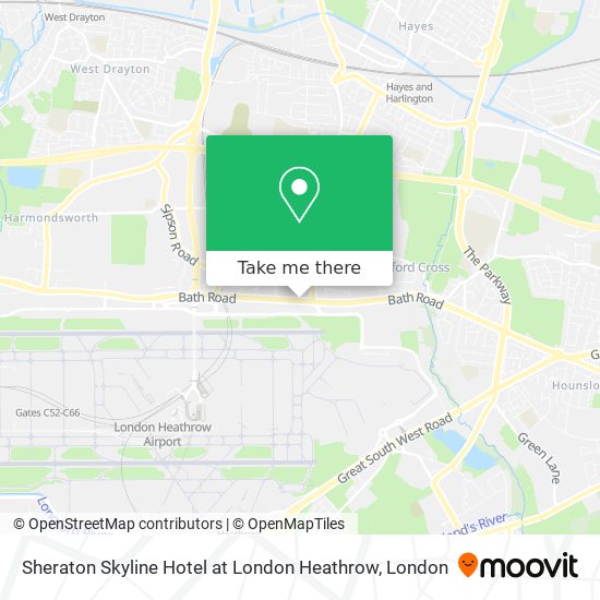 Sheraton Skyline Hotel at London Heathrow map