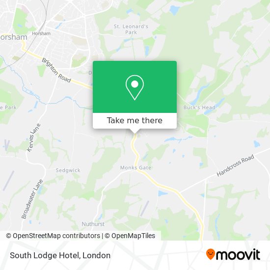 South Lodge Hotel map