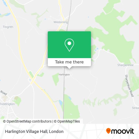 Harlington Village Hall map