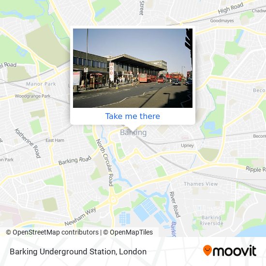 Barking Underground Station map