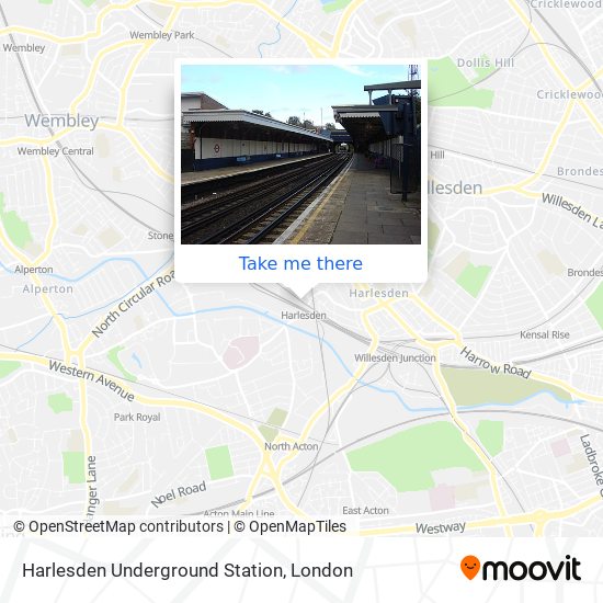 Harlesden Underground Station map