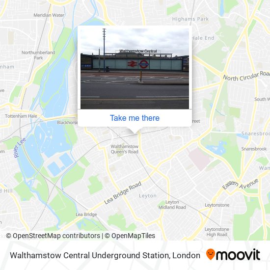 Walthamstow Central Underground Station map