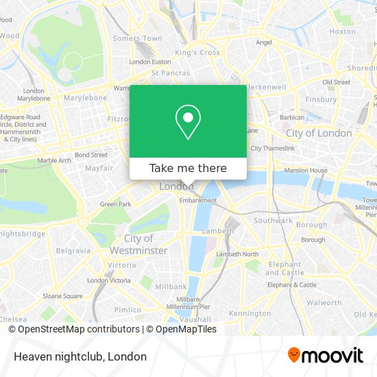 Heaven nightclub map