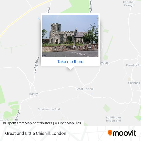 Great and Little Chishill map