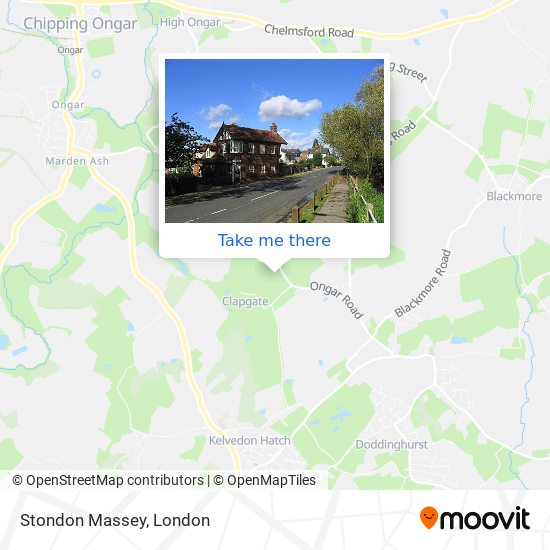 Stondon Massey map