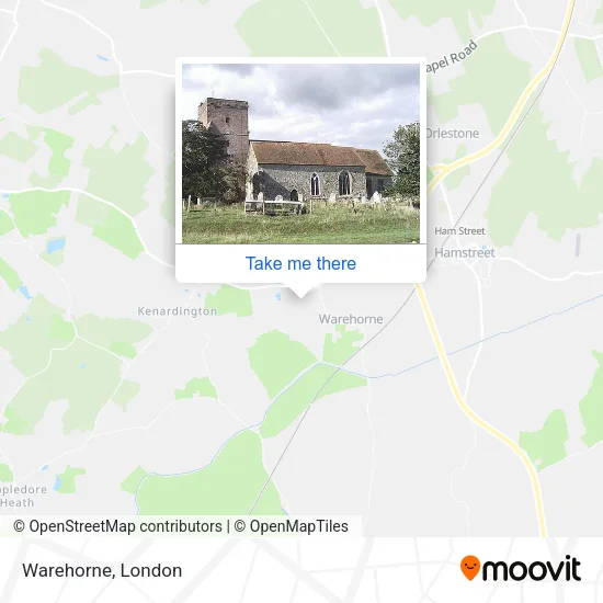 Warehorne map