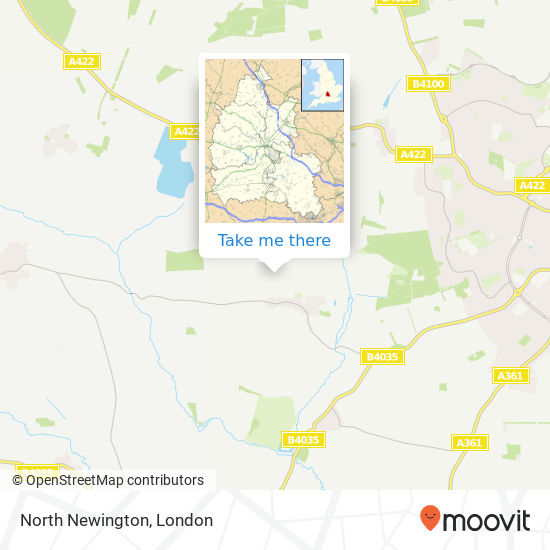North Newington map