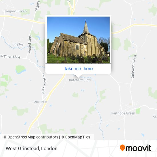 West Grinstead map