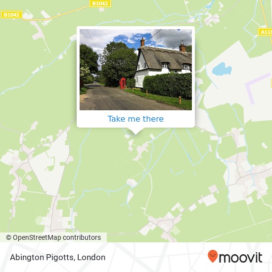 Abington Pigotts map