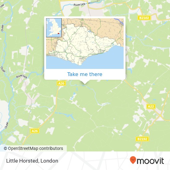 Little Horsted map