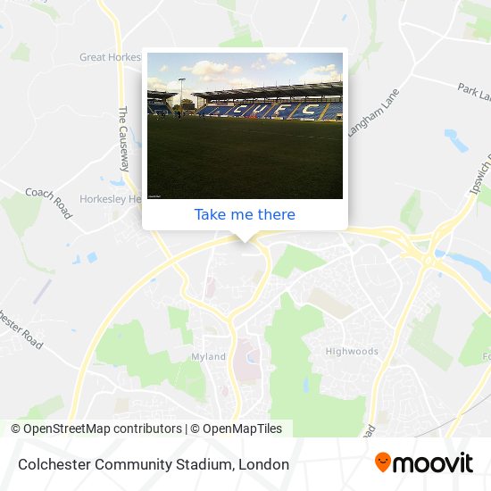 Colchester Community Stadium map