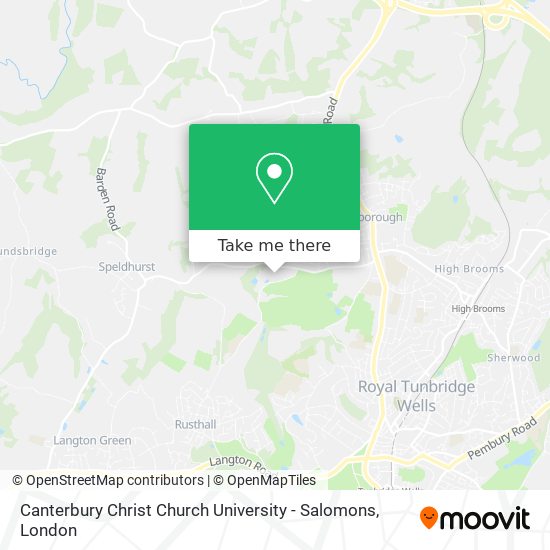 Canterbury Christ Church University - Salomons map