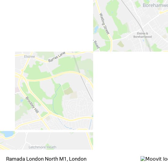 Ramada London North M1 map