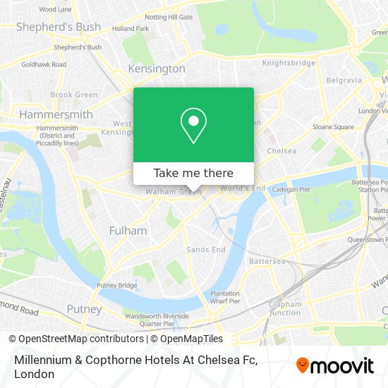 Millennium & Copthorne Hotels At Chelsea Fc map