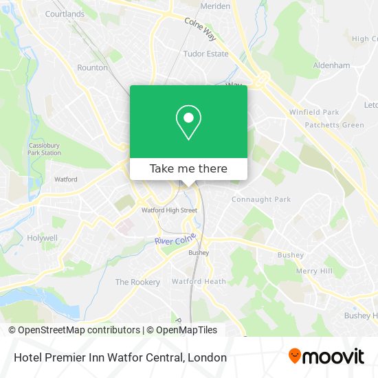 Hotel Premier Inn Watfor Central map