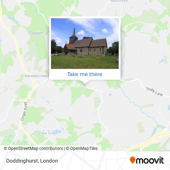 Doddinghurst map