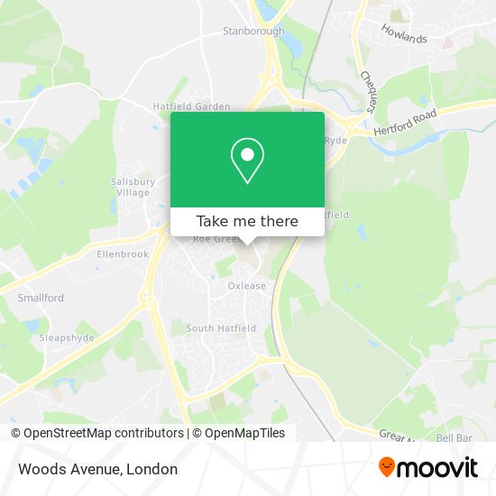 Woods Avenue map