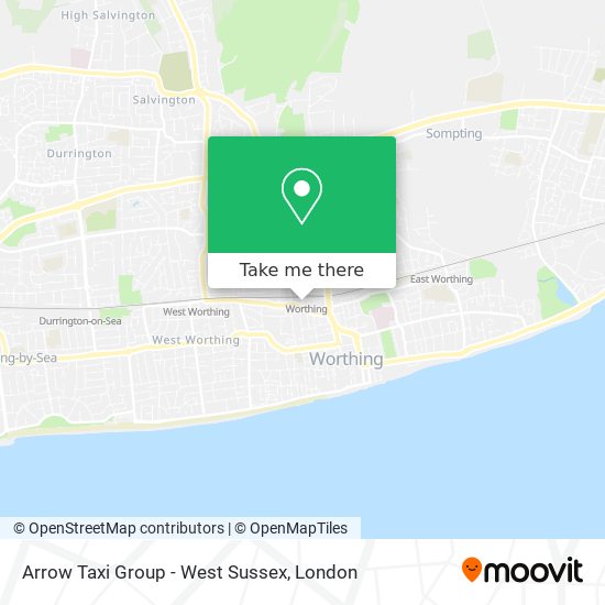 Arrow Taxi Group - West Sussex map