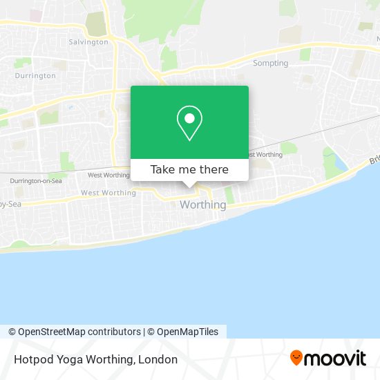Hotpod Yoga Worthing map