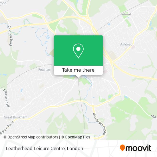 Leatherhead Leisure Centre map