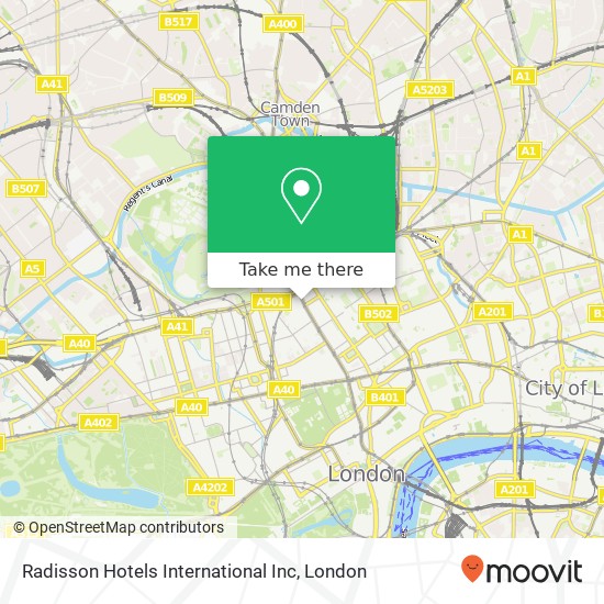 Radisson Hotels International Inc map