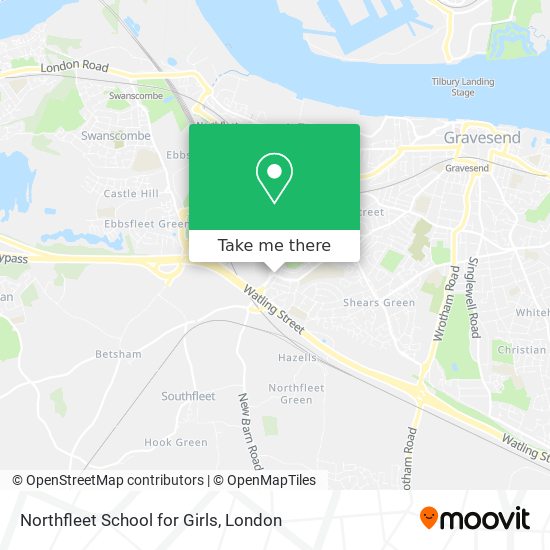 Northfleet School for Girls map