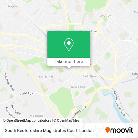 South Bedfordshire Magistrates Court map
