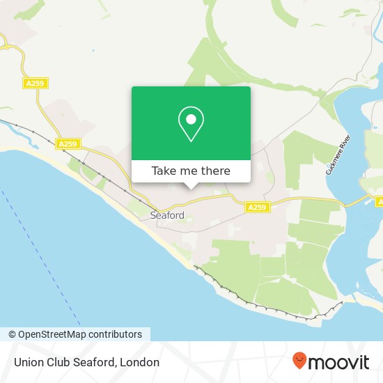 Union Club Seaford map