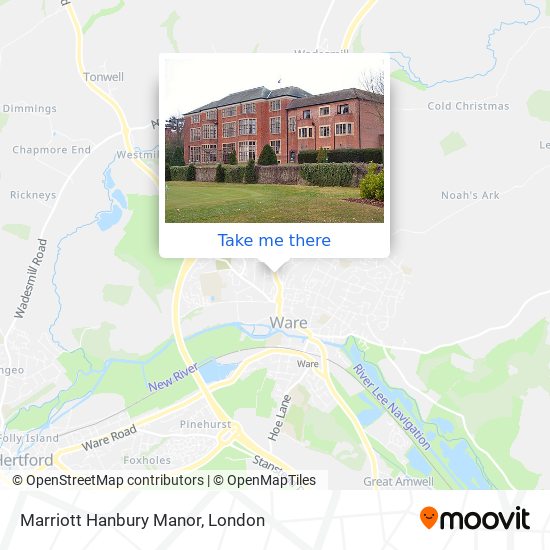 Marriott Hanbury Manor map