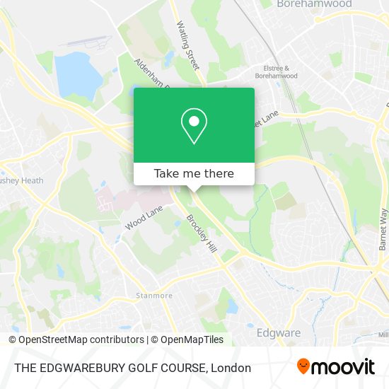 THE EDGWAREBURY GOLF COURSE map