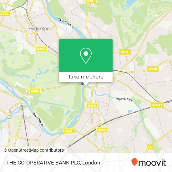 THE CO-OPERATIVE BANK PLC map