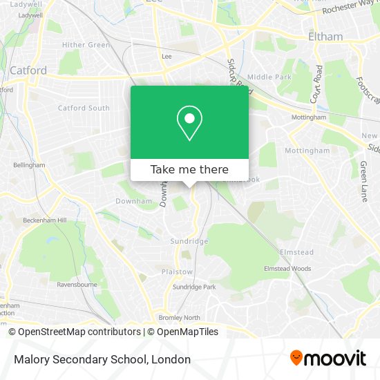 Malory Secondary School map