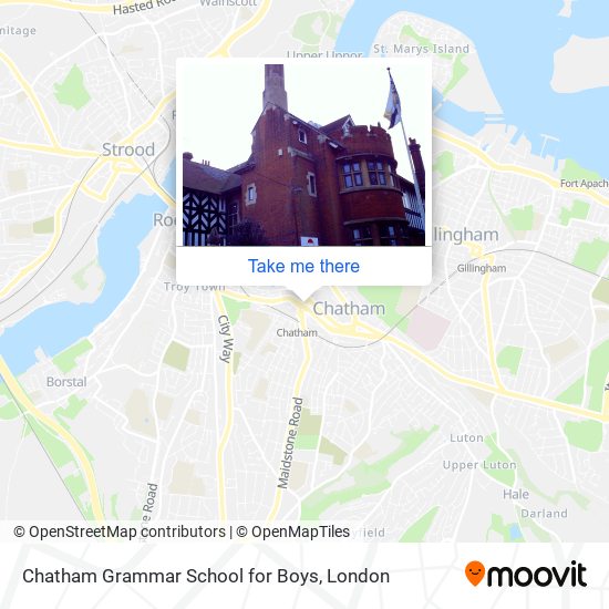 Chatham Grammar School for Boys map