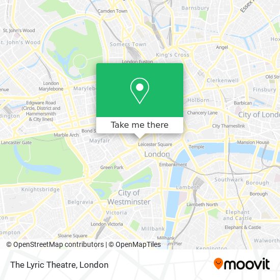 How to get to The Lyric Theatre in Soho by Tube, Train or Bus?