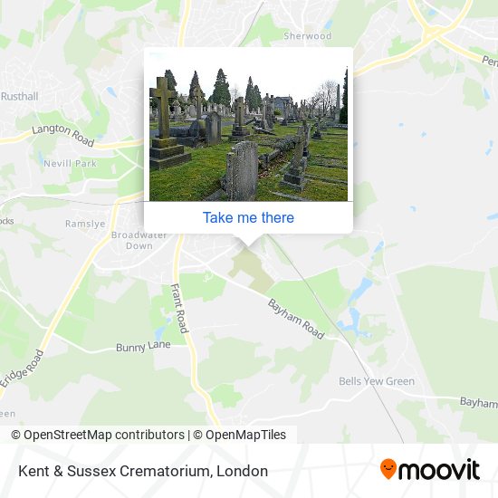 Kent & Sussex Crematorium map