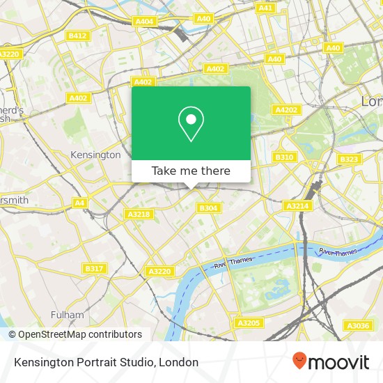 Kensington Portrait Studio map