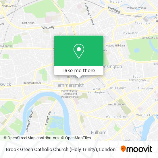 Brook Green Catholic Church (Holy Trinity) map